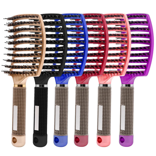 Hair Comb Detangling Brush Bristle Nylon Women Wet Massage Comb