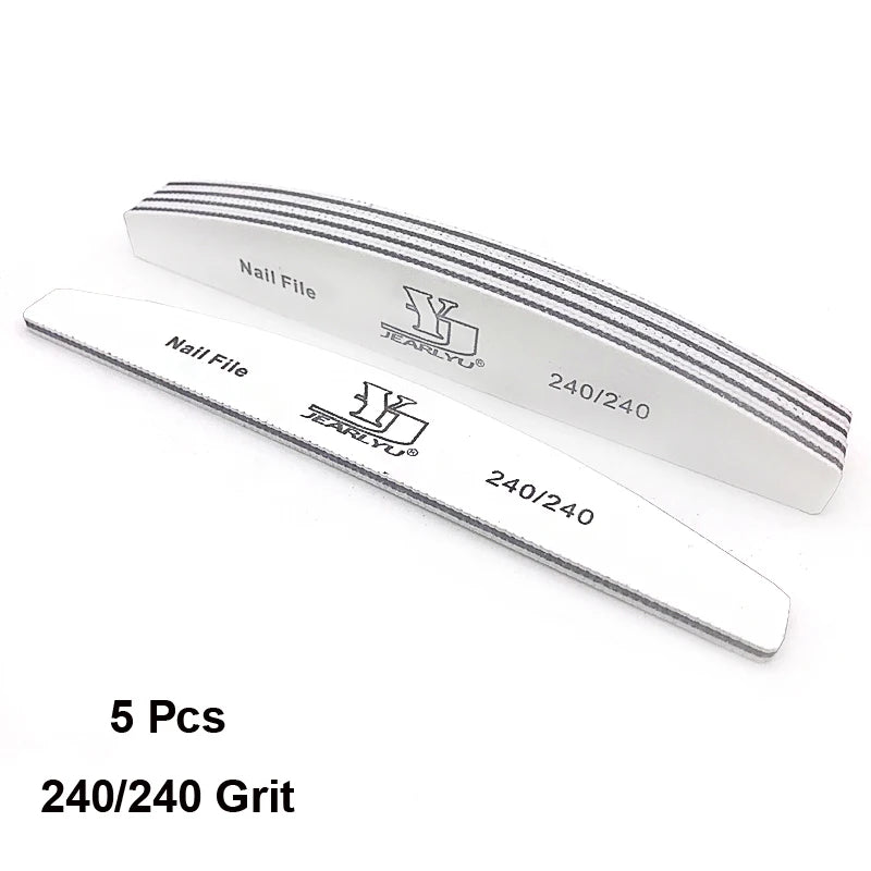 5pcs Nail File Mix Color Limas Grit Professional Sandpaper Cuticle Remover