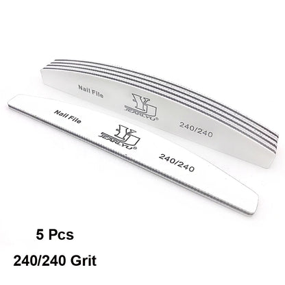 5pcs Nail File Mix Color Limas Grit Professional Sandpaper Cuticle Remover
