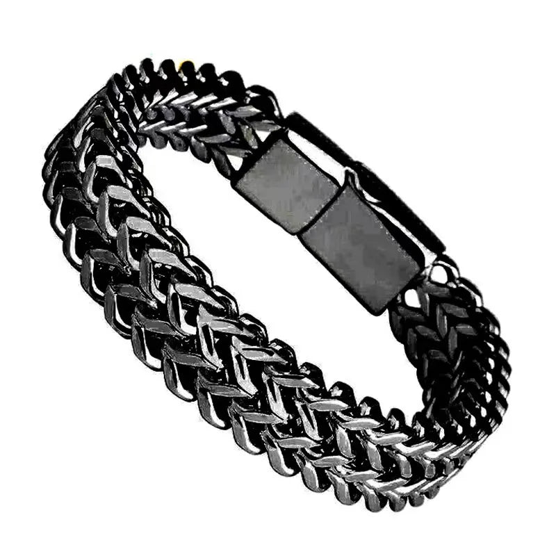 Hip Hop Stainless Steel Mens Simple Bully Punk Bracelet