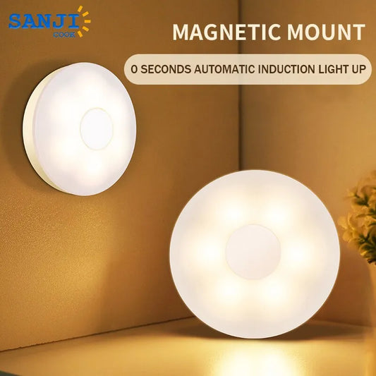 Night Smart Motion Sensor Light USB LED Rechargeable