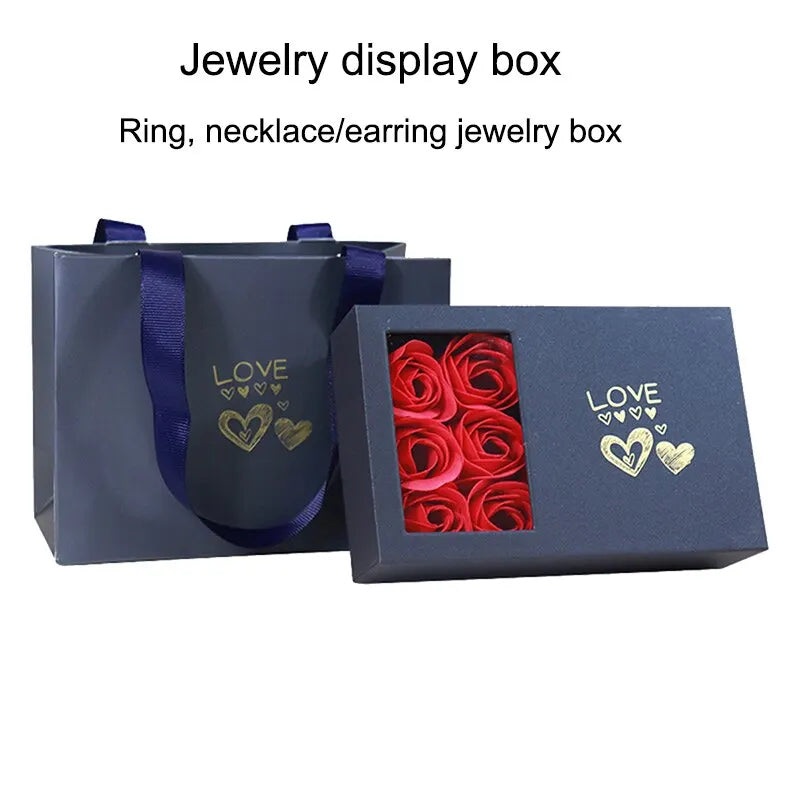 Rose Gift Box Eternal Life Flower Jewelry Box