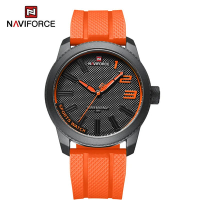 Mens Quartz Watch Silicone Strap Military Waterproof Wristwatch