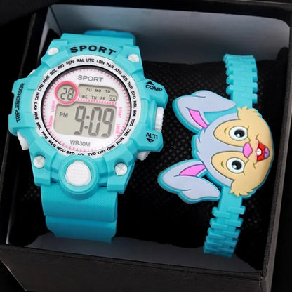 Girls Children Student Watch Cute Rabbit Bracelet Quartz Watch