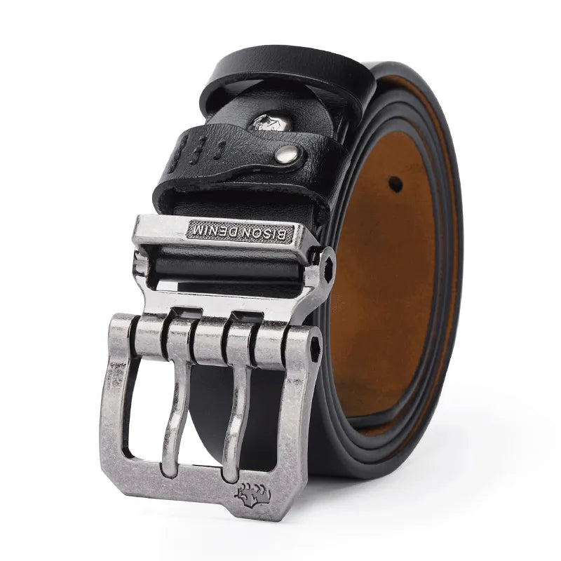 Mens Belt High Quality Genuine Leather Strap Luxury Pin Buckle