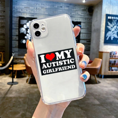 I Love My Boyfriend Girlfriend Phone Case for iPhone 13 14 15 Pro Max