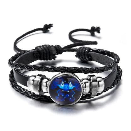 12 Constellation Zodiac Sign Charm Luminous Bracelet