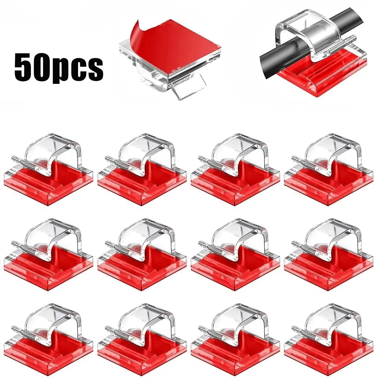 50 pcs Cable Organizer Clips Cable Management