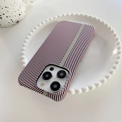 Luxury Carbon Fiber Pattern Cooling Case for iPhone 16 15 14 13 Pro Max