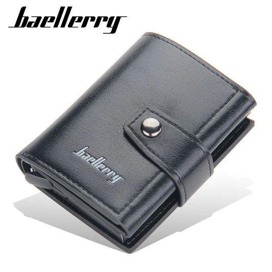 Rfid Mens Card Wallet Hasp PU Leather Slim Mini Men Wallets