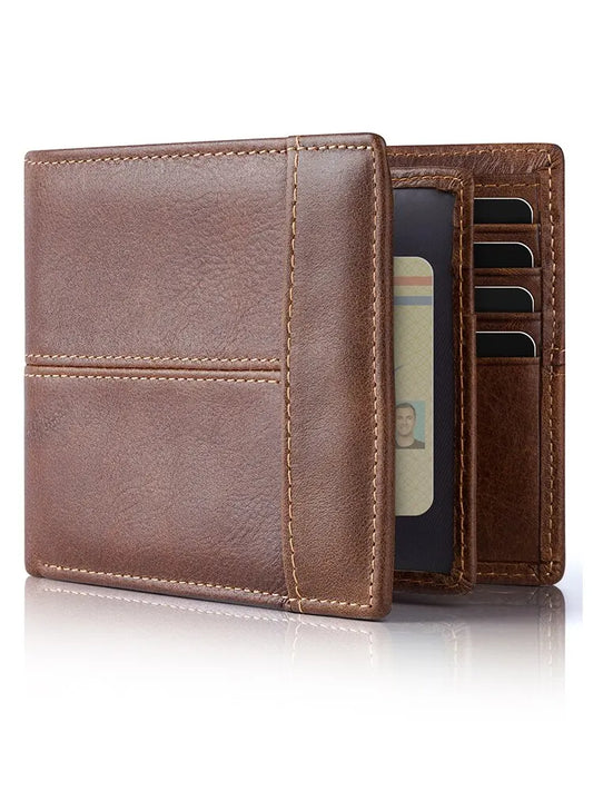 RFID Leather Mens Wallet Card Holder