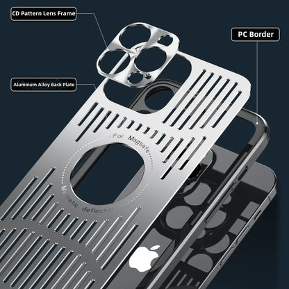 Fashion Metal Heat Dissipation Magnetic Magsafe Case for iPhone 15 14 13 12