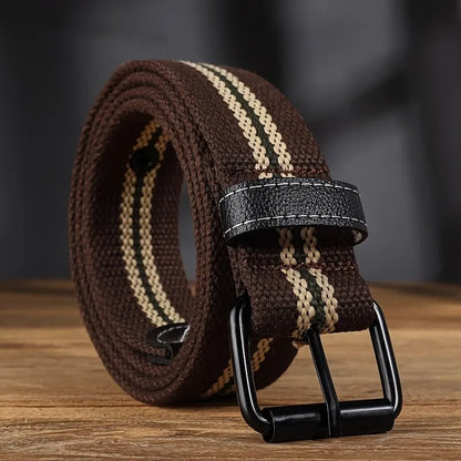 Mens Canvas Belt Casual Retro Women's Belt Outdoor Sports Belt