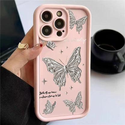 Butterfly Silicone Phone Case For iPhone 15 14 13 12