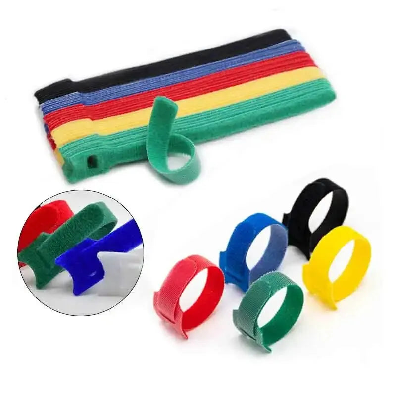 50/100PCS Cable Ties Detachable Colored Plastics Reusable