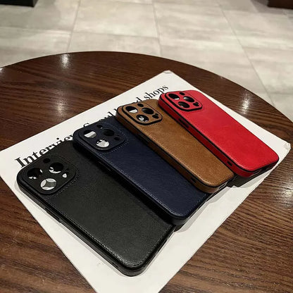 Leather Phone Case For iPhone 15 14 13 12 11 Camera Protection