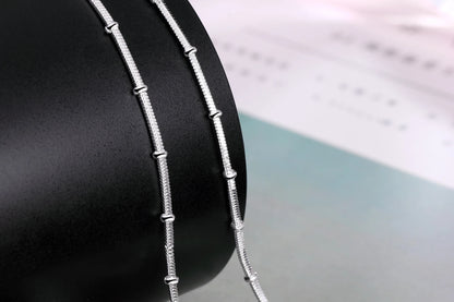 925 Sterling Silver Snake Chain Womens Necklace Jewelry European Style