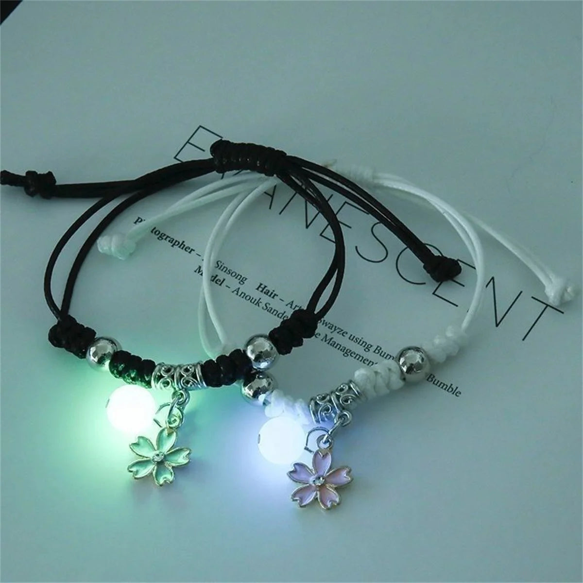 Luminous Beads Star Couple Bracelet For Women Men