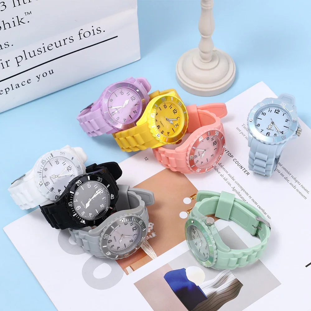 Silicone Lady Quartz Watch Student Couple Wristwatch