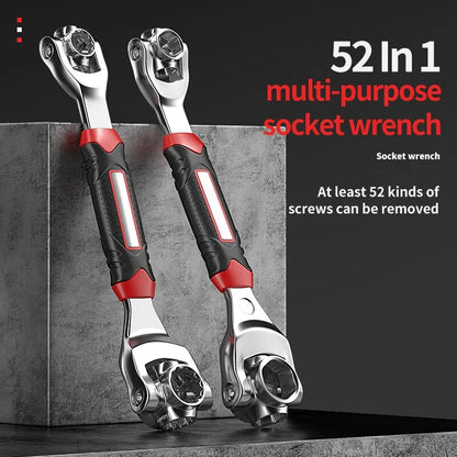 52 in 1 Tools Socket Works Universal Ratchet Wrench