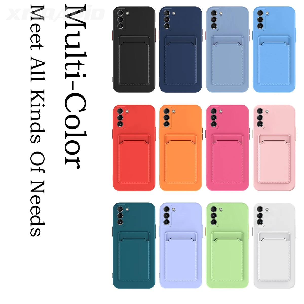 Luxury Soft Silicone Wallet Phone Case For iPhone 16 15 14 Pro Max