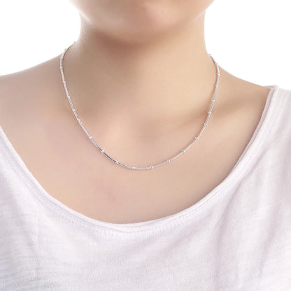 925 Sterling Silver Snake Chain Womens Necklace Jewelry European Style