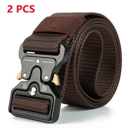 Mens Tactical Belt Quick Release Outdoor Military Belt Soft Nylon