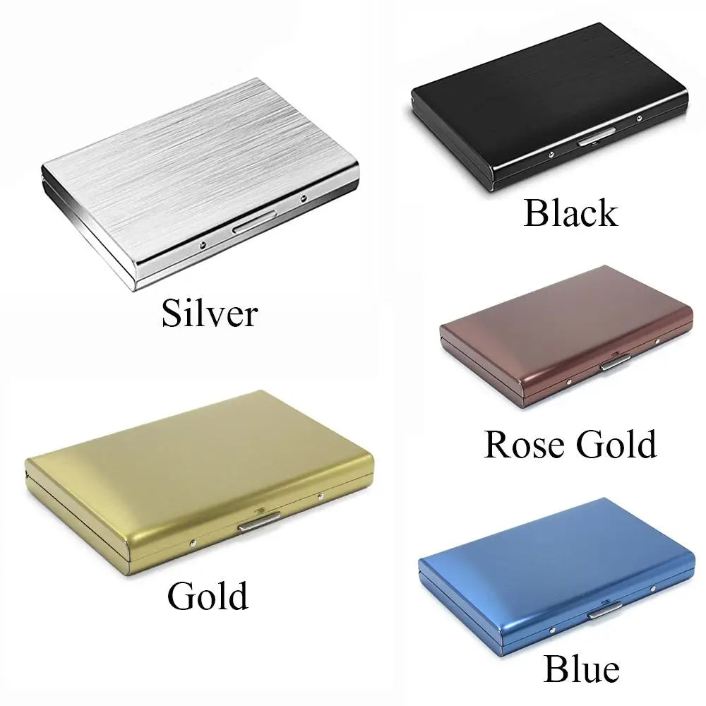 Fashion Durable 6 Card Slots Card Holder Stainless Steel Case