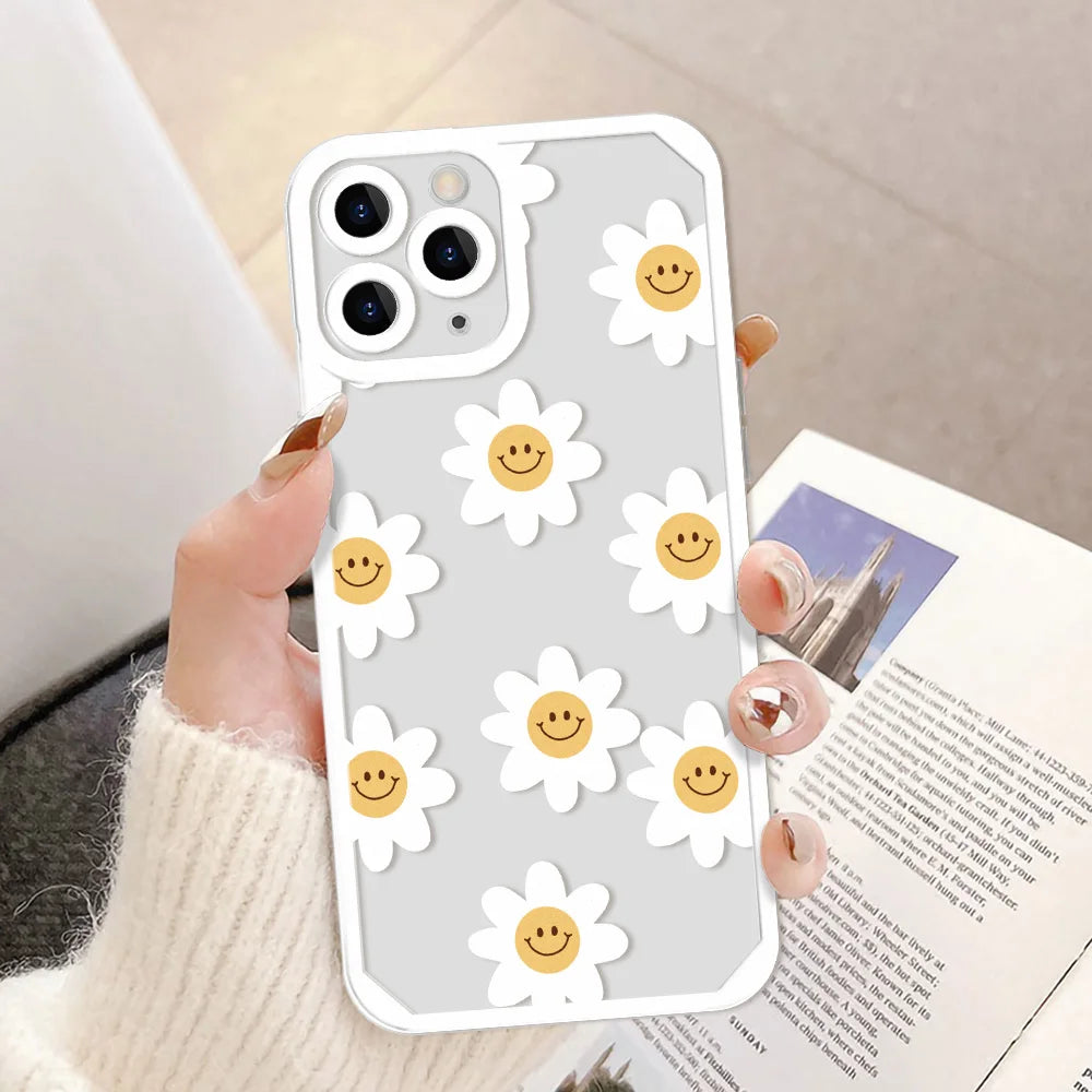 Daisy Flowers Phone Case For iPhone 16 15 14 Pro Max