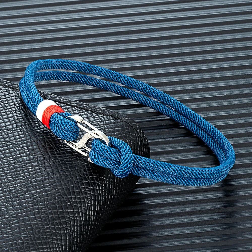 Braided Rope Bracelet Carabiner Clasp Survival Unisex Bracelet