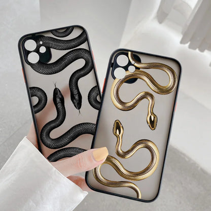 Snake Phone Case for IPhone 16 15 14 13 Pro Max Mini Shockproof