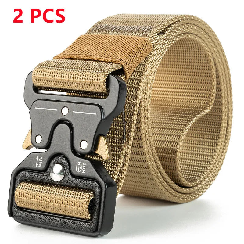 Mens Tactical Belt Quick Release Outdoor Military Belt Soft Nylon