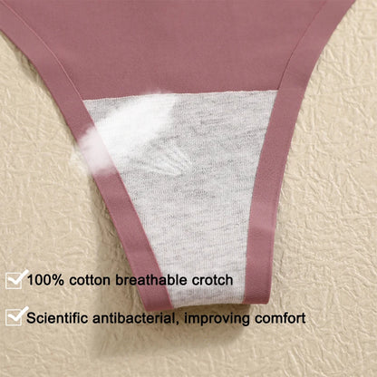 3pcs Sexy G String Underwear Breathable Female T back Intimate Lingerie