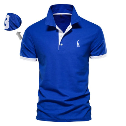 Embroidery Cotton Polo Shirts for Mens Casual Slim