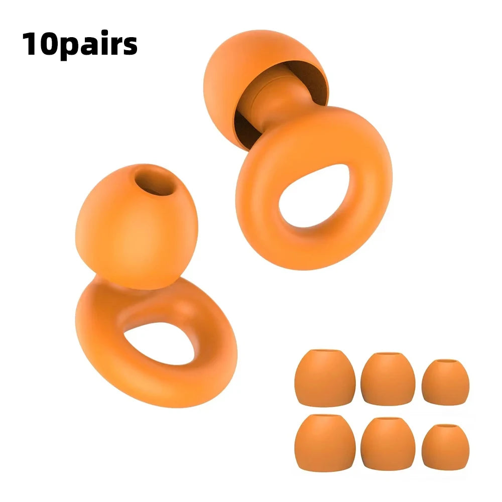 Quiet Ear Plugs for Noise Reduction Super Soft Reusable for Sleep Swim Work