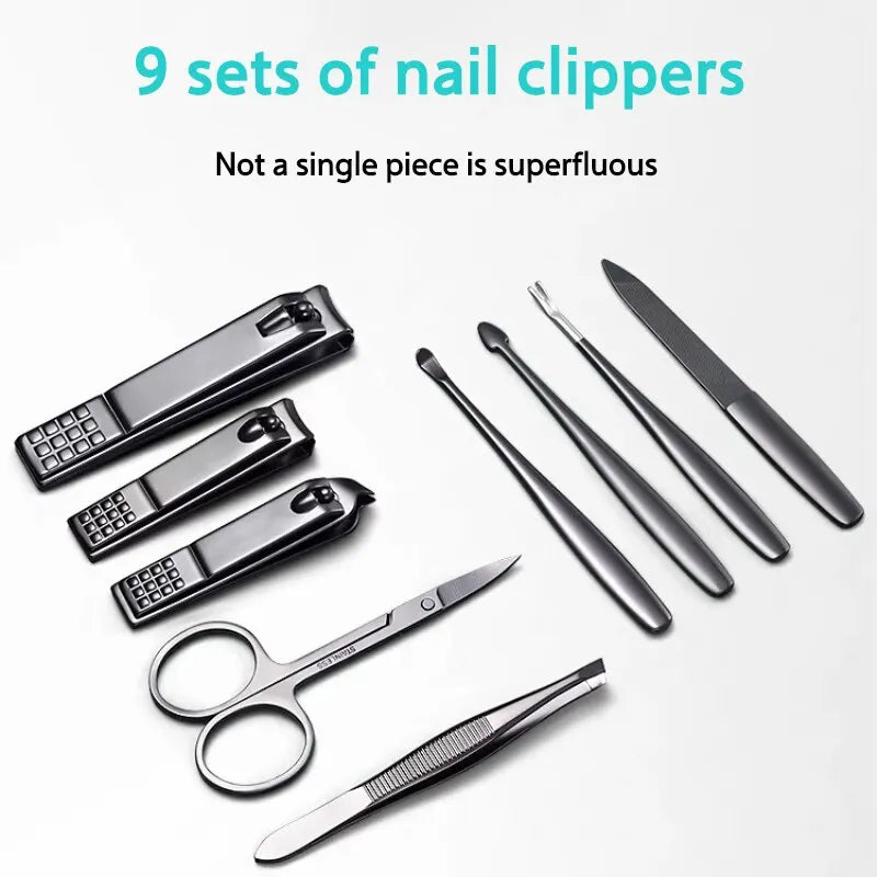 Nail Clippers 9pcs Set High Grade