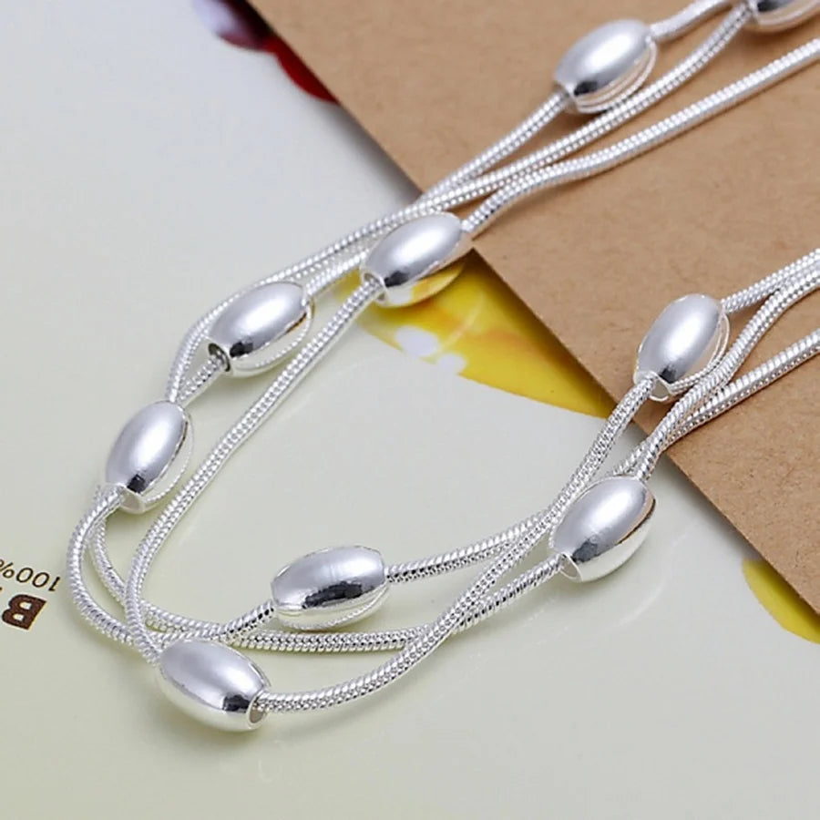 925 Sterling Silver Womens Bracelet Chain Fashion Design