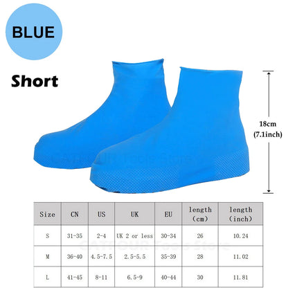 Waterproof Silicone Rain Shoe Covers Reusable Non Slip