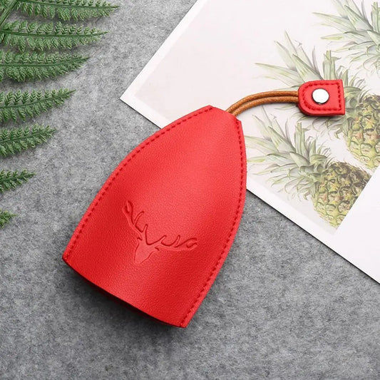 Cute Elk Design PU Leather Keychain Pull Out Key Holder