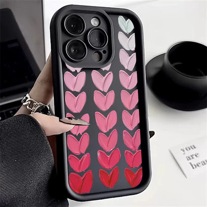 Oil Painting Love Silicone Phone Case for IPhone 11 12 13 14 15