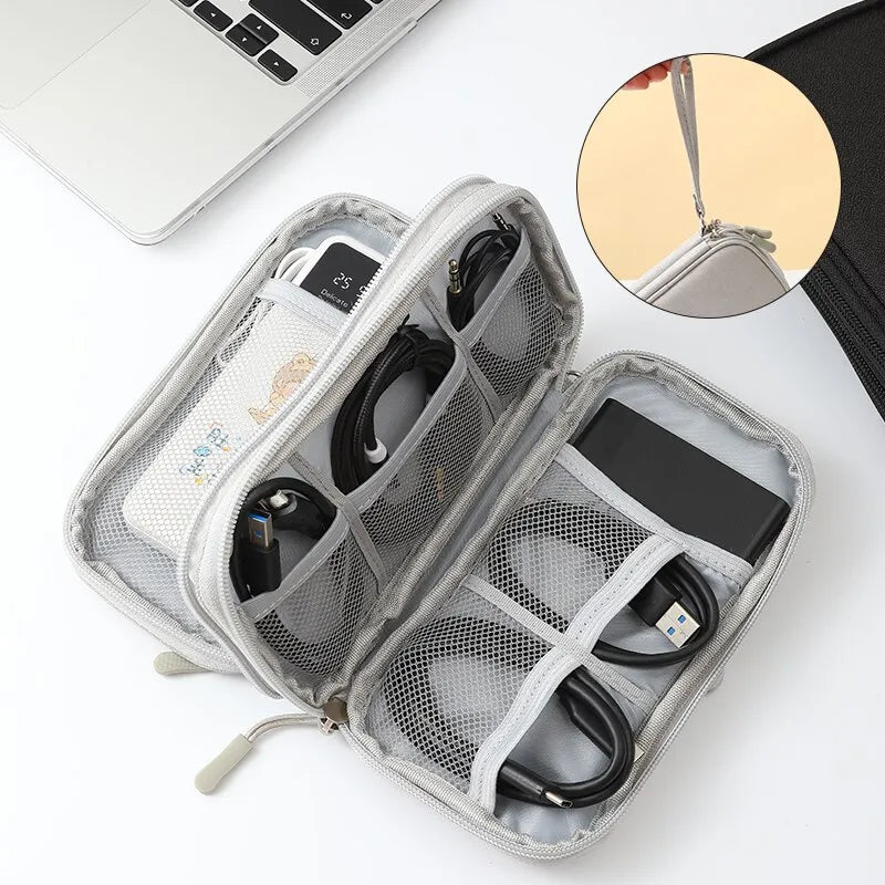 Portable Digital Product Cable Organizer Storage Bag