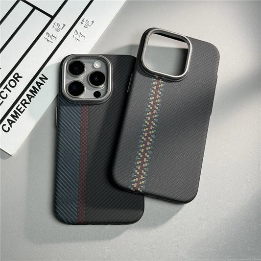 Geometric Carbon Fiber texture 3D Relief Magsafe Case for iphone 16 15 14 13 12