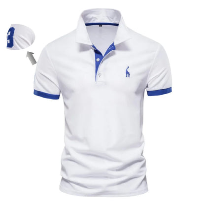 Embroidery Cotton Polo Shirts for Mens Casual Slim