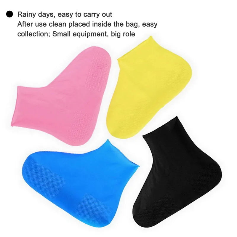 Waterproof Silicone Rain Shoe Covers Reusable Non Slip