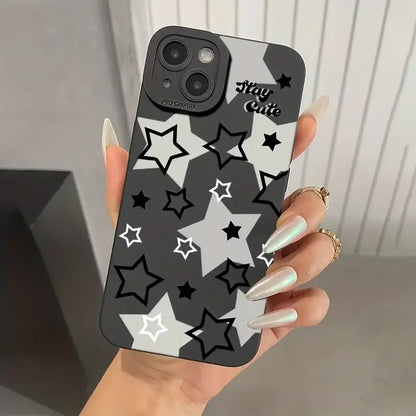 Five Pointed Star Protective Phone Case For iPhone 15 14 13 12 Pro Max