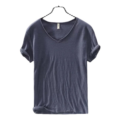 Womens T Shirt Solid V Neck Short Sleeved Tops Tees