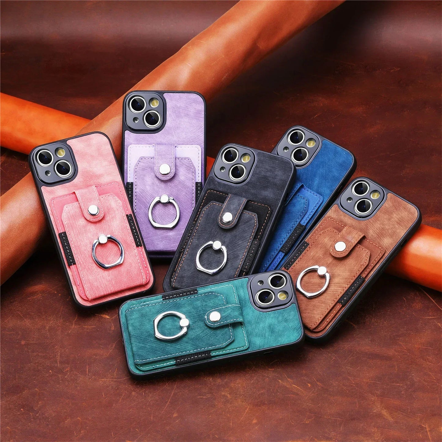 Wallet Card Slot Leather Phone Case For iPhone 16 15 14 13 Pro Max