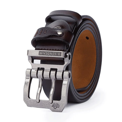 Mens Belt High Quality Genuine Leather Strap Luxury Pin Buckle