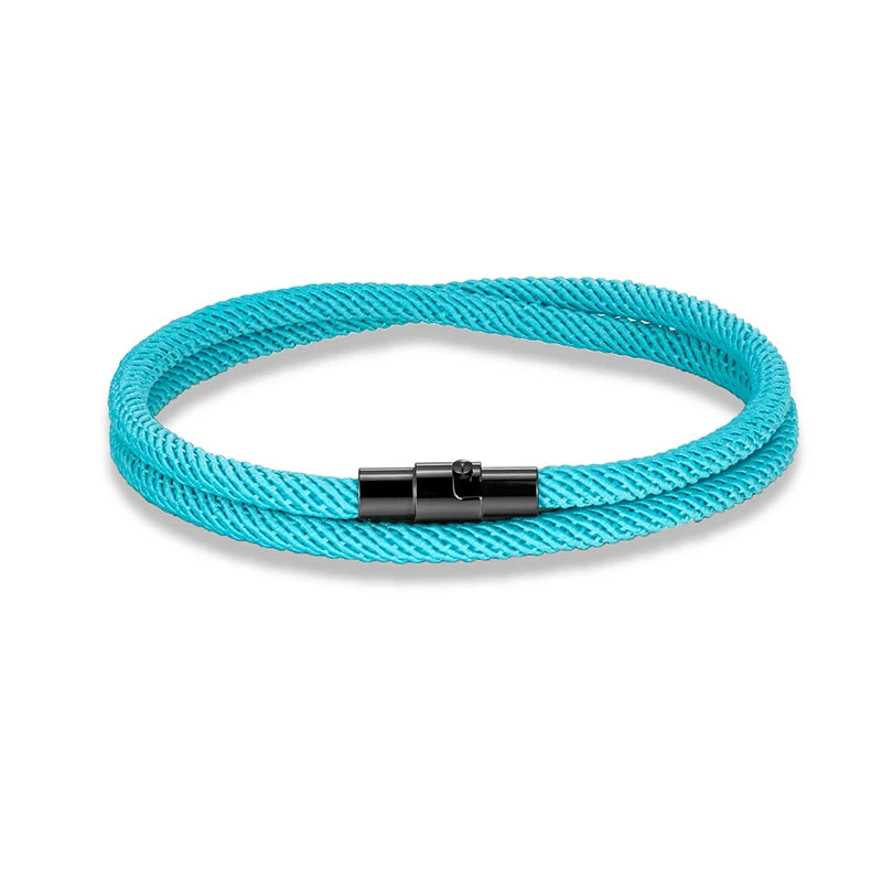 Minimalist Double Layer Rope Magnet Clasp Bracelet for Men Women