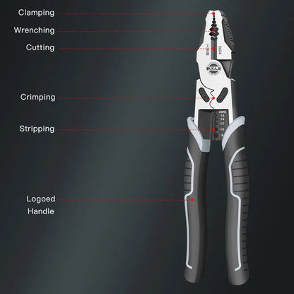 AIRAJ 7/8/9 Inch Wire Pliers Sharp Large Opening Stripping